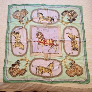 HERMÈS Grand Apparat Large Silk Square Scarf 35x35 Designed by JaquesEudel